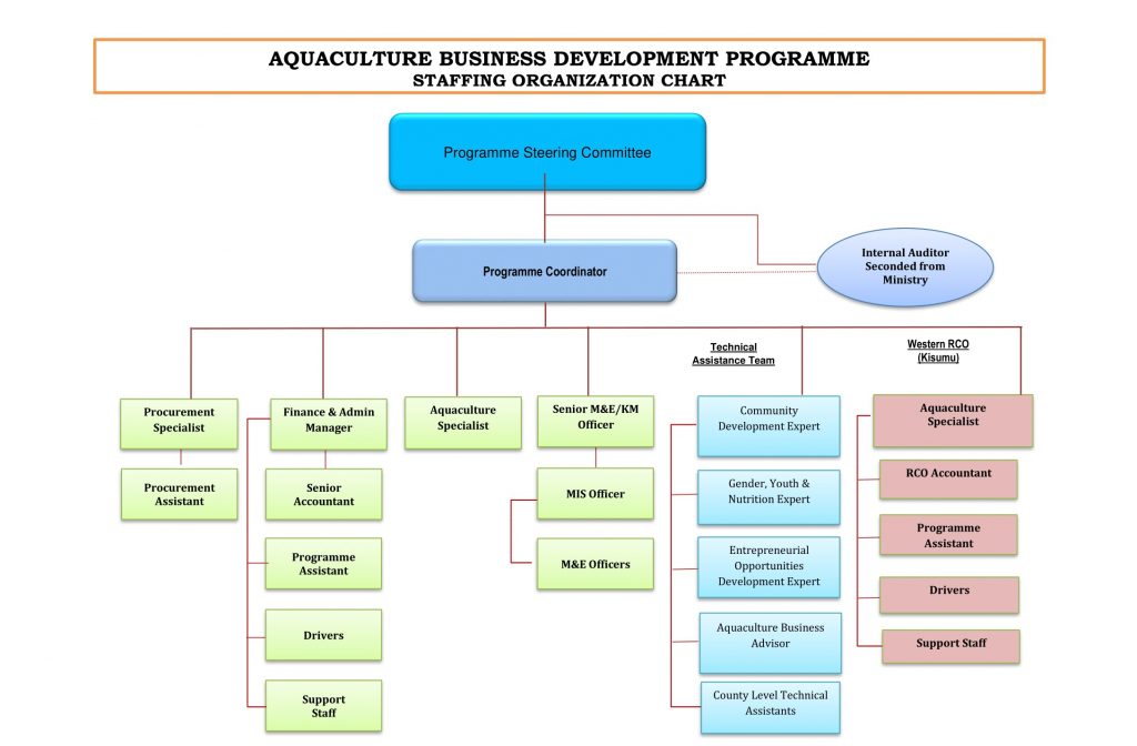 AQUACULTURE BUSINESS DEVELOPMENT PROGRAMME STAFFING ORGANIZATION CHART